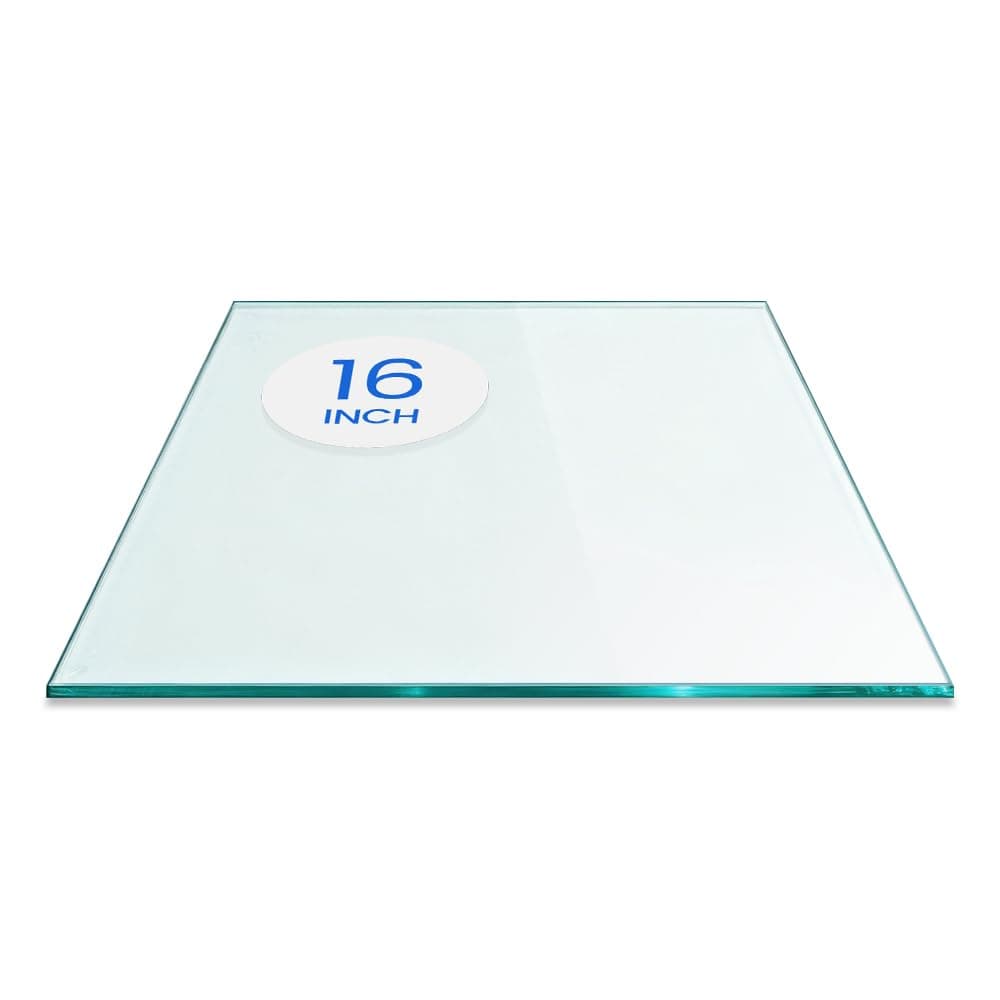 Dulles Glass - 0.6cm Thick Square Table Top (41cm x 41cm ) - USA Premier Maker - High Strength Tempered with Flat Polish Eased Edge - Perfect Indoor or Outdoor Table