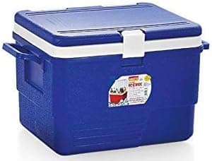ARISTO Plastic Best Summer Vacation Insulated Ice Box, Keep Contents Chilled for 12 Hours (25L, White and Blue), S (VR10848)