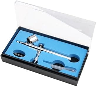 - 0.2Mm Multifunction Pen Spray Gun For Paint, Tatoo, Makeup & Bakery Use Air Assisted Sprayer (Silver), Air Compressor