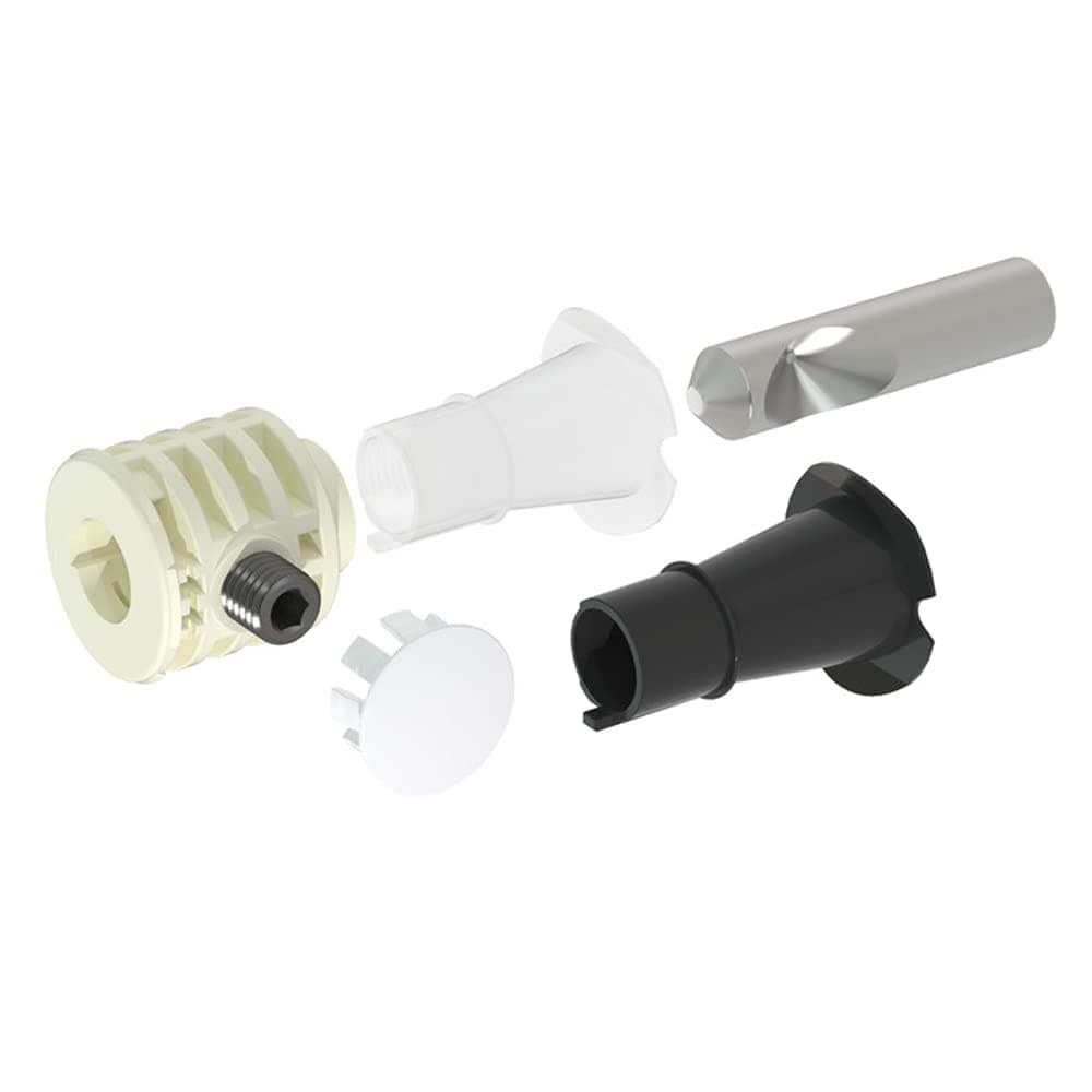9 B, WB 9B, Concealed Fixing for WC and Bidet, with Access from Below, 2 Devices wb9 b with Tube, White, 2 Black funnels, 2 Pipes No Kind, 34-47