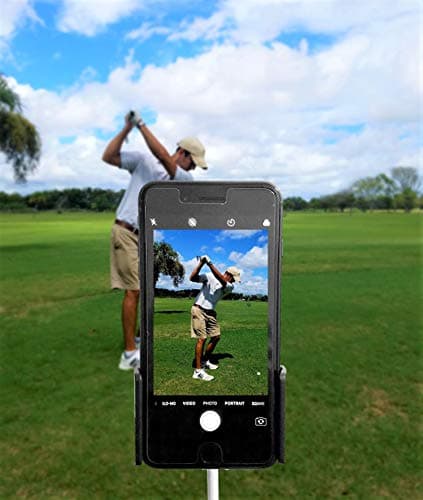 IRON AMERICAN Swing Pure (1 OR 2 Pack) Golf Swing Recording Training Aids - Golf Phone Holder Clip - Record Golf Lessons or Golf Swing/Short Game/Putting - Golf Accessories