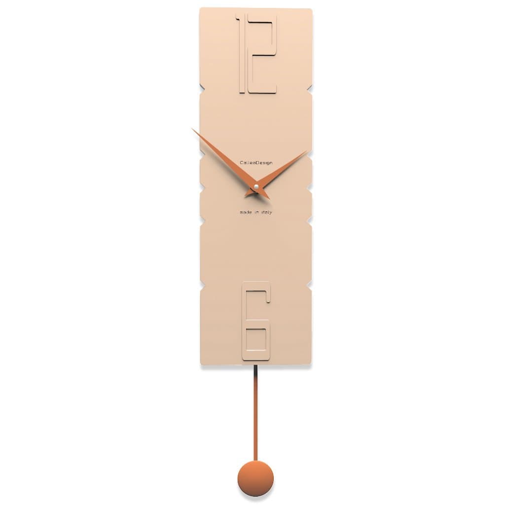 CalleaDesign Rock Modern Pendulum Wall Clock Pink Sand