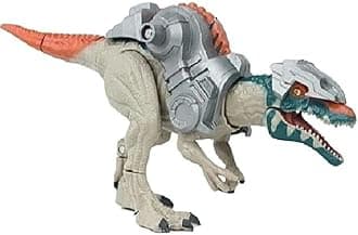 De-Lite Action Figures PVC Anime Movable Collectible Model Statue Toys (Light & Sound Armor Spino-Trex Dinosaur World Rebirth Collection Figure Super Premium Articulation, 15x30 cm)