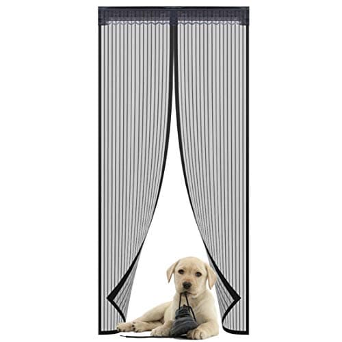 Magnetic Screen Door with Durable Polyester Anti Mosquito Bugs Mesh Curtain Easy to Install Full Frame Velcro, Fits Door Size up to 36"x83"
