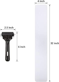 Non Slip Stair Treads 4’’ x 32’’, 15 Pack Pre-Cut Transparent Anti Slip Strips, Waterproof and High Viscosity, Adds Non Slip Traction to Floor, Bathroom, Safety for Kids, Elders and Pets