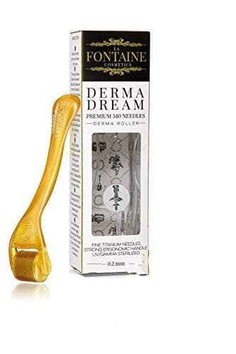 Premium Derma Roller 0.25 mm Microneedle Kit - 540 Titanium Needles for Face & Body - Includes Bonus Storage Case & Instructions