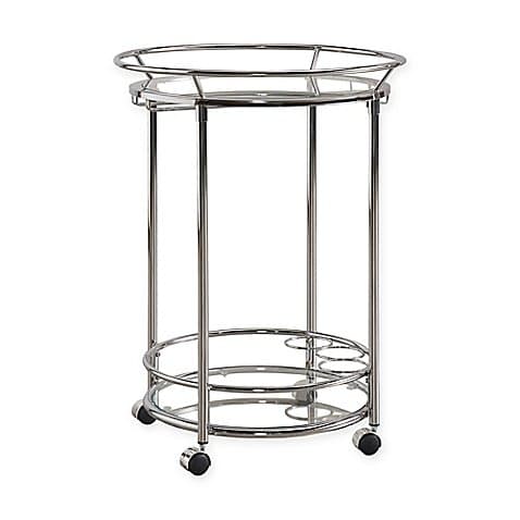 Gale Round Bar Cart in Chrome