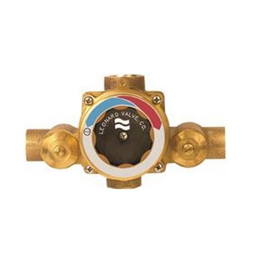 LEONARD VALVE TM-26-E-LF Thermostatic Mixing Valve with Checkstop, Single, 3/4"