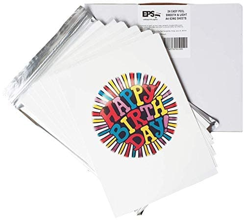 Smooth & Light - EPS A4 Edible Icing Sheets for Edible Printing Printing (24 A4 sheets) - For Edible Cake Toppers