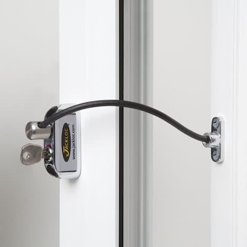 Jackloc Window and Door Restrictor Polished Chrome