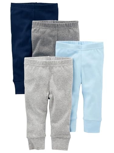 Simple Joys by Carter's Unisex Babies' Cotton Pants, Pack of 4