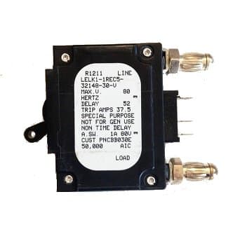 Eltek CBB030E - 30 Amp Bullet Breaker (Black Handle, Electro-Mechanical)