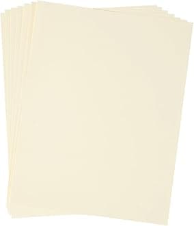 Wishop 20 Sheets Cream Thick Paper Cardstock Blank for DIY Crafts Cards Making, Invitations, Scrapbook Supplies(Cream)