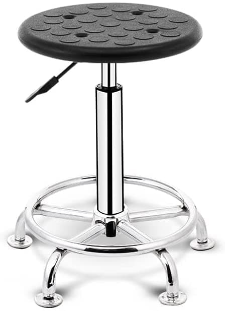 DEKD Tattoo Stool with Wheels Round Hydraulic Adjustable Rolling Salon Chair Stool 360° Swivel Salon Stool with Wheels (Color : B)