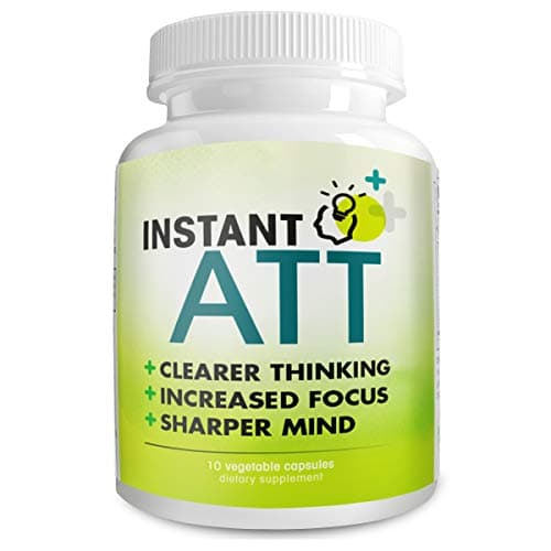 InstantATT - Complete All-Natural Pure Brain, Focus, Memory Supplement (10 Capsules)