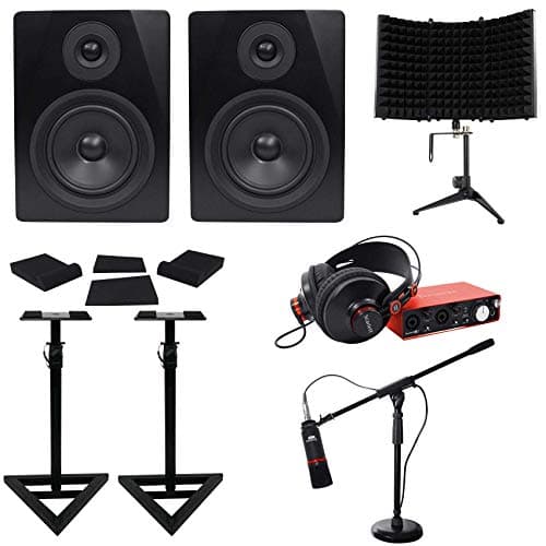 Focusrite SCARLETT SOLO STUDIO 2nd Gen Interface+Mic+Headphones+Monitors+Stands