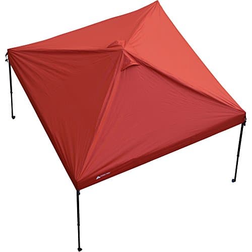 Easy to install Polyester/plastic 10' x 10' Gazebo Top for Tailgating or Sports Events, Red