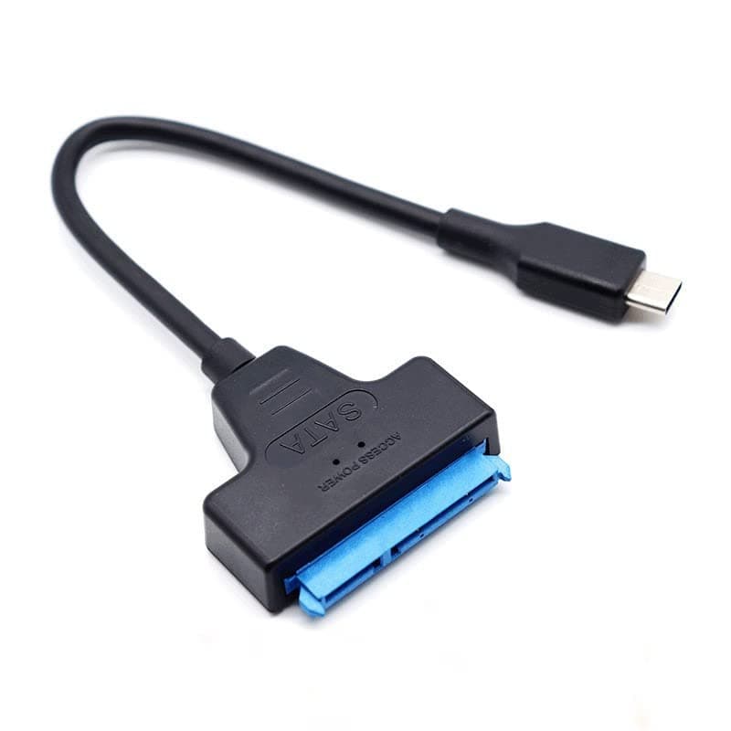 USB C to SATA 2.5" HDD/SSD Hard Drive Adapter - Fast Charging, 20cm SATA to USB C External Converter and Cable