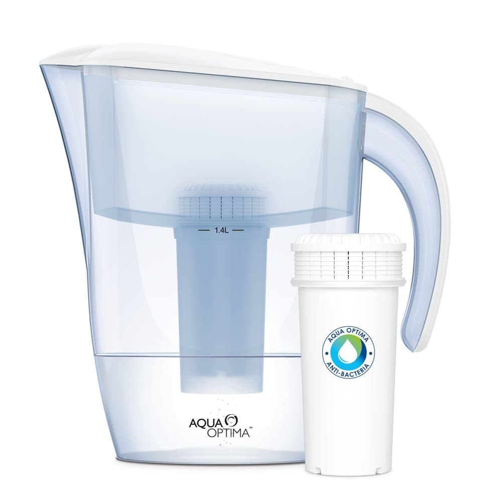 Aqua Optima White Anti-bacteria Filter Jug, as effective as boiling water (inc 90day Filter) AJ0100 Juno