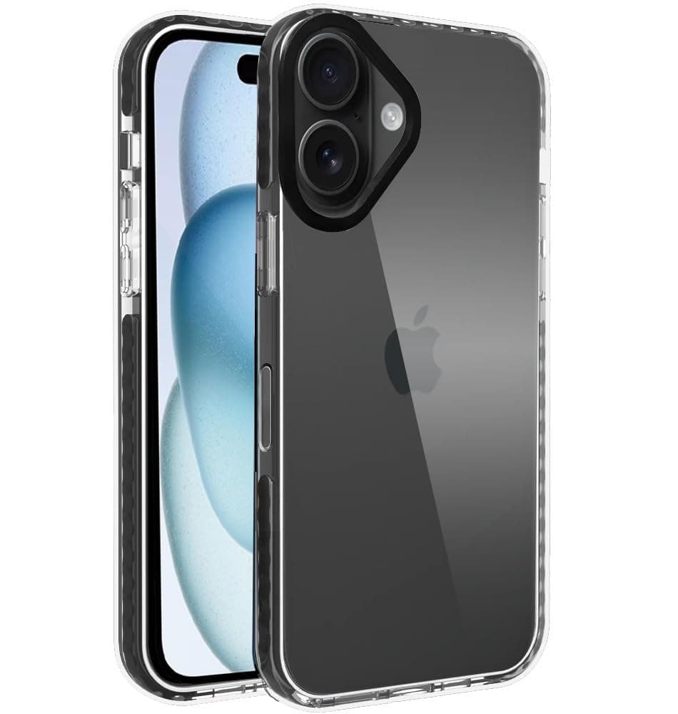 A rtistque Ultra Stylish Back Cover Case for iPhone 16 | Premium Shockproof TPU | Protective Design | iPhone 16 Back Cover - Black