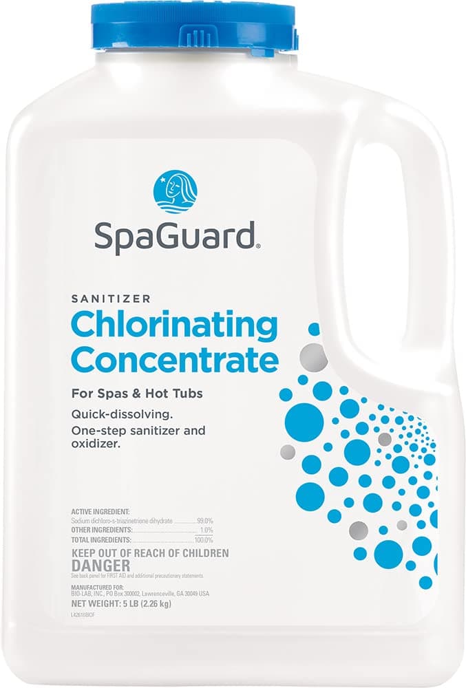 SpaGuard Spa Chlorinating Concentrate, 5 lb, Single, Advanced Spa Water Treatment for Hot Tubs and Spas, Quick Dissolving Oxidizer