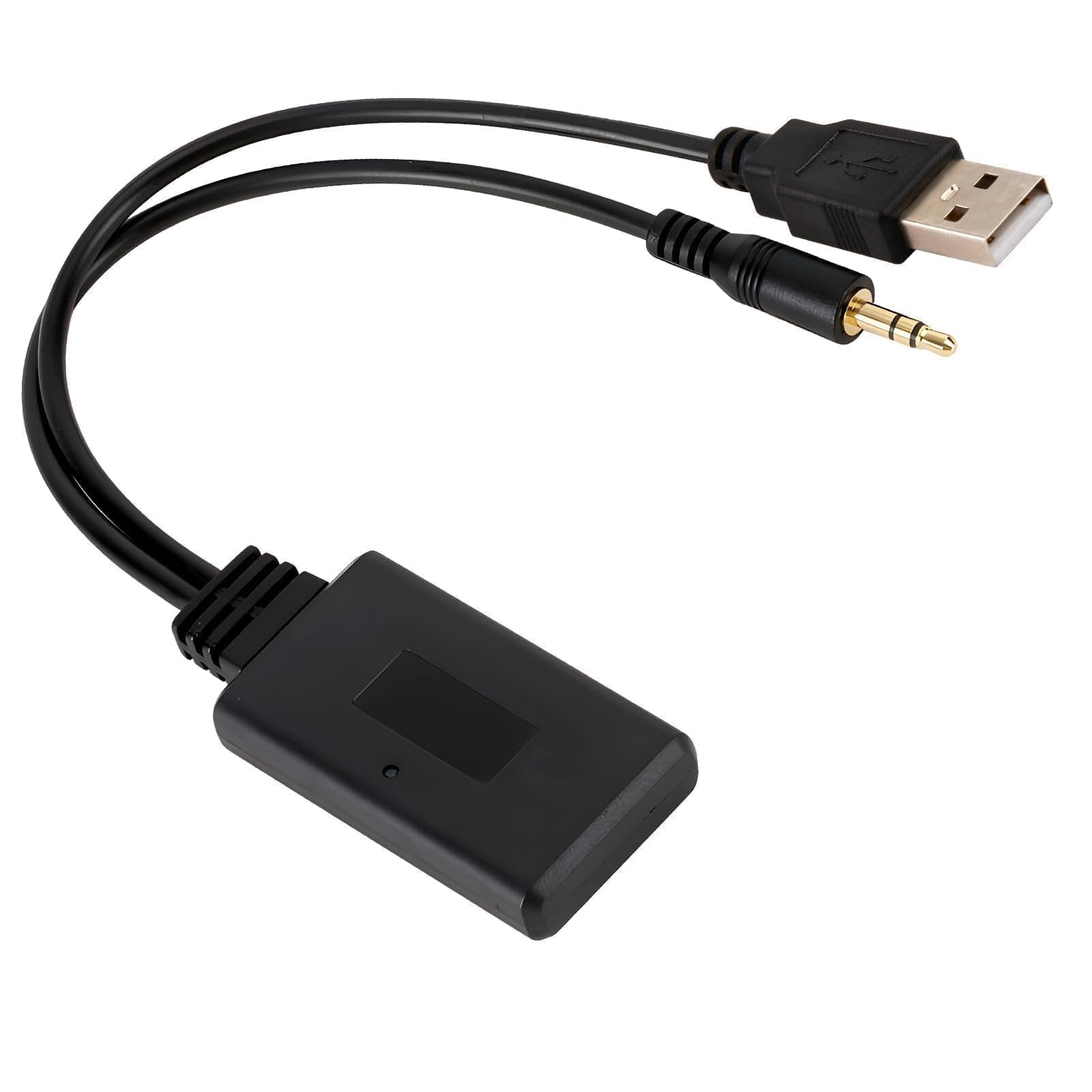 Bluetooth Audio Receiver AUX Adapter, 3.5mm Car AUX Cable Wireless Bluetooth 5.0 Audio Receiver 5-12V, for HIFI Stereo Speakers Auto Radio Accessories