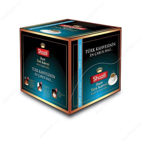 Instant Turkish Coffee - Middle Sugar - 12 Cups