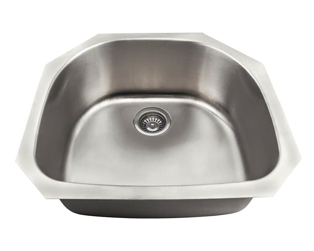 The Polaris Sinks P2401US 18 Gauge Kitchen Ensemble (Bundle - 2 Items: Sink and Standard Strainer)