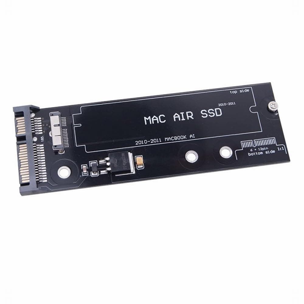 Cablecc PCBA 12+6pin SSD to SATA 22Pin Hard Disk Cartridge Drive for 2010 2011 Mac Air A1369 A1370 SSD