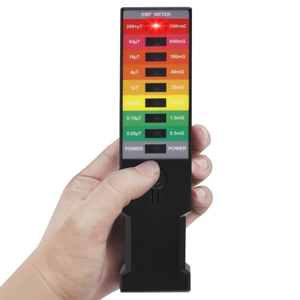 Emf Meter, 0-2000+mG Handheld Emf Reader with 8 LEDs, Ghost Hunting Equipment, Paranormal Equipment, Emf Meter Ghost Hunting, Paranormal Equipment Spirit Box, Portable Gauss Meter