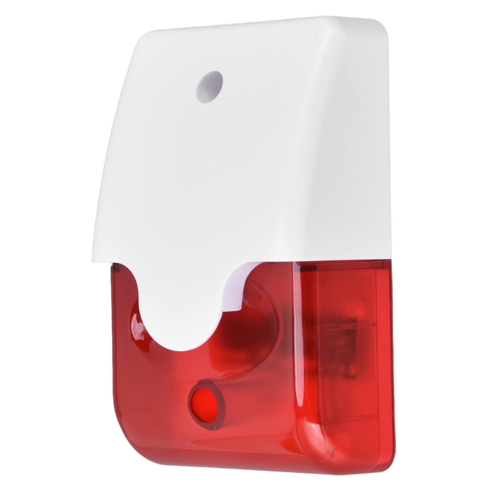 Wired Strobe Siren, Mini Sound Light Alarm with Adjustable Volume, DC12V Flash Buzzer, Home Security Alarm System for Villa, Farm, Hacienda, Apartment, Shop, Outdoor Yard, Garden