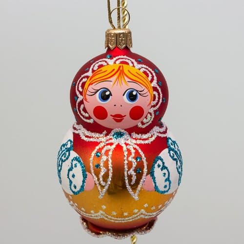 Ringing Nesting Doll Christmas Ornament, Elochnaya Igrushka