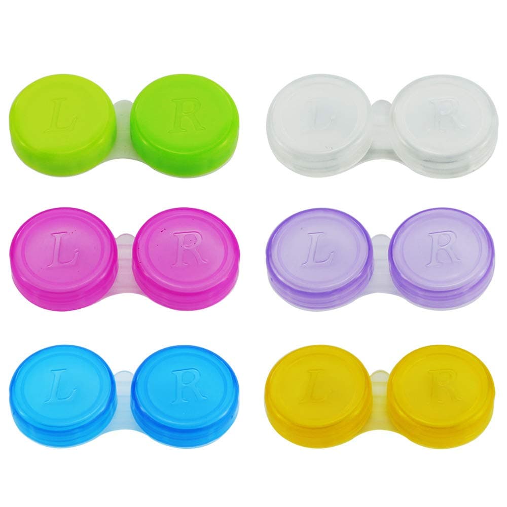 WFPLUS 30 Pack Colorful Contact Lens Case - Bulk Eye Lense Cases, Holder Container Case
