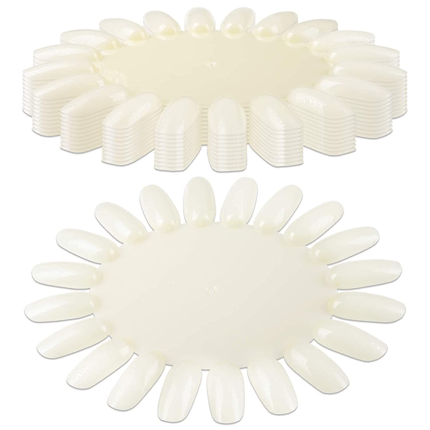 Red Square Nail Tips Display Board for Nail Art Design Pattern Practice and Swatch Nail Polish Colors 10pcs(owal)