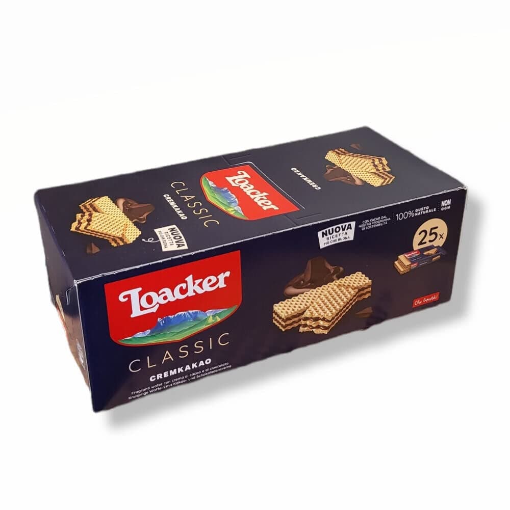 Loacker - Chocolate Creme Filled Wafer - 45g x 25