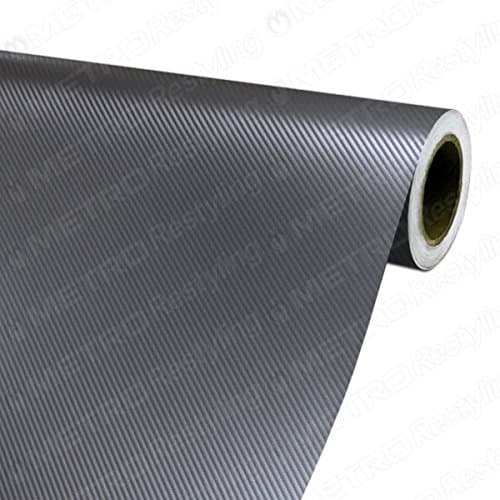 1ft x 1ft (1 Sq/ft) Metro Wrap Real D GLOSS BLACK CARBON FIBER Vinyl Wrap