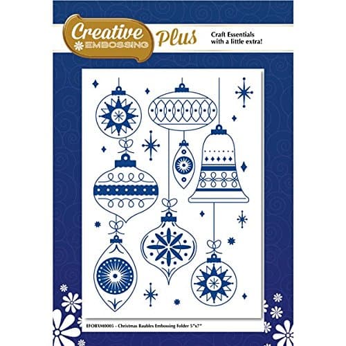 Creative Dies Plus Embossing Folder Christmas Baubles 5in x 7in