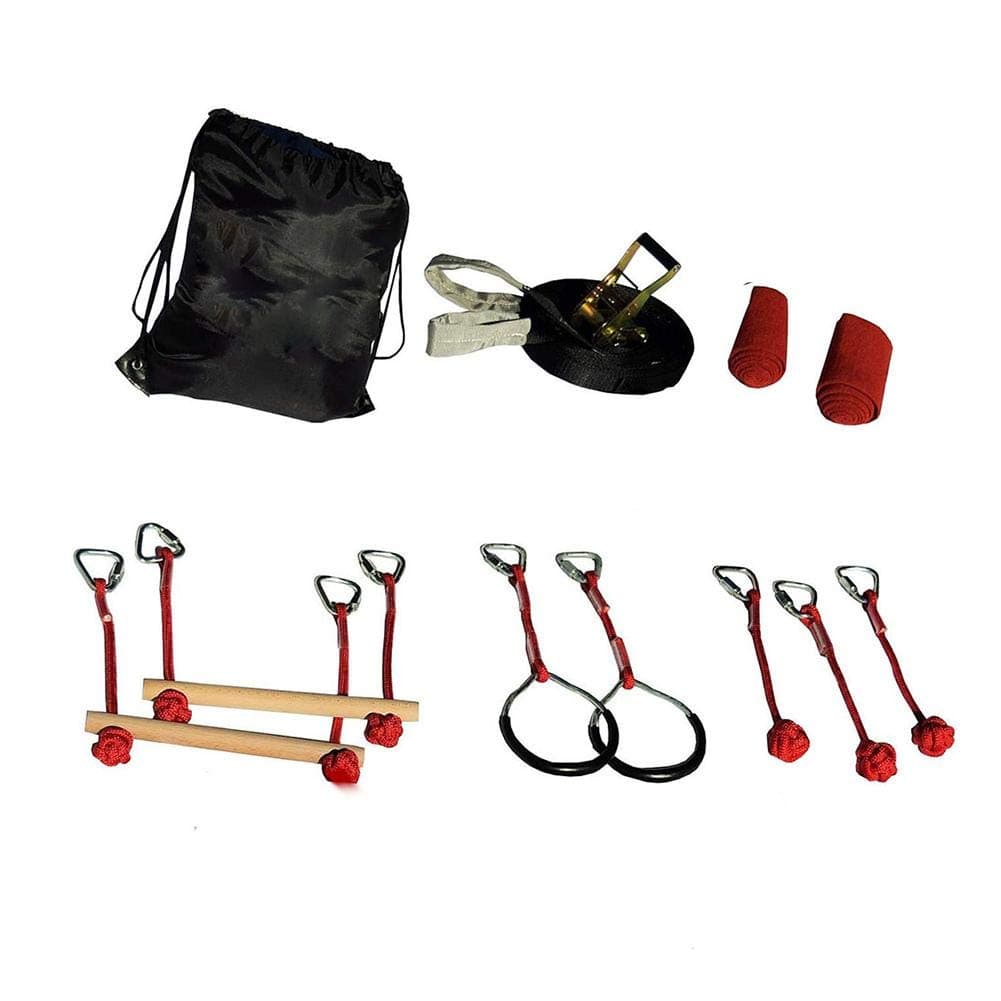 Children Climbing Ninja Rope, Obstacle Training Course Ninja Warrior Junior Training Equipment Ninja Line for Kids