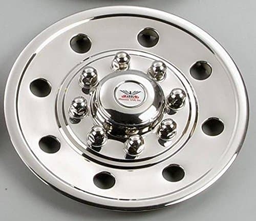 ONE HUBCAP ONLY, 16", 8 Lug nut, Trailer Wheels, Stainless Steel Wheel Cover, Hub Cap for Trailers L8