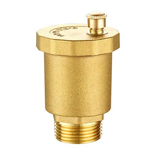 POWERTOOL Automatic Air Valve, 1pcs Brass Air Vent Valve Quick Exhaust Air Control Valve(DN15 1/2")