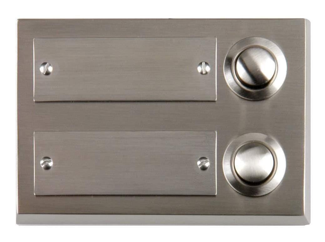 Unitec 41105 Surface-Mounted Door Bell Push Button 2-Channel Stainless Steel
