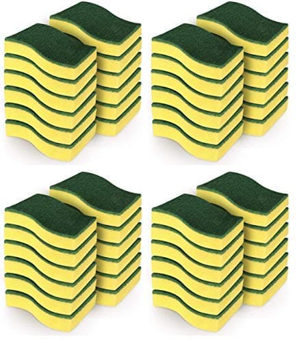 48 PCS Klickpick Home - Scrubbing Sponge Dish Sponge - Non Scratch Cleaning Scrub Sponges – Heavy Duty Sponge - Double-Sided Sponge for Cleaning Plates, Dishes & Removing Stains in Kitchen