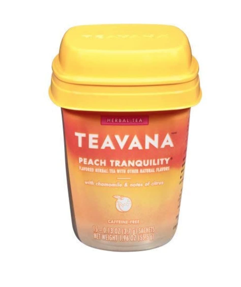 Teavana Peach Tranquility Herbal Tea 15 Sachets Per Box (Pack of 3 Boxes)