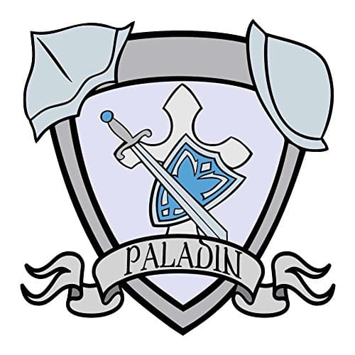 Dark Spark Decals Paladin Class Shield - 4 Inch Full Color Vinyl Decal for Indoor or Outdoor use, Cars, Laptops, Décor, Windows, and More