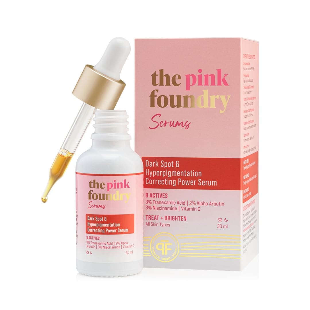 - The Pink Foundry Dark Spot & Hyperpigmentation Serum with 3% Tranexamic Acid 2% Alpha Arbutin 3% Niacinamide | Fades Appearance of Acne Marks | All Skin Types | For Men & Women | Lightweight & Fast Absorbing | 15 ml & 30 ml (30 ml)