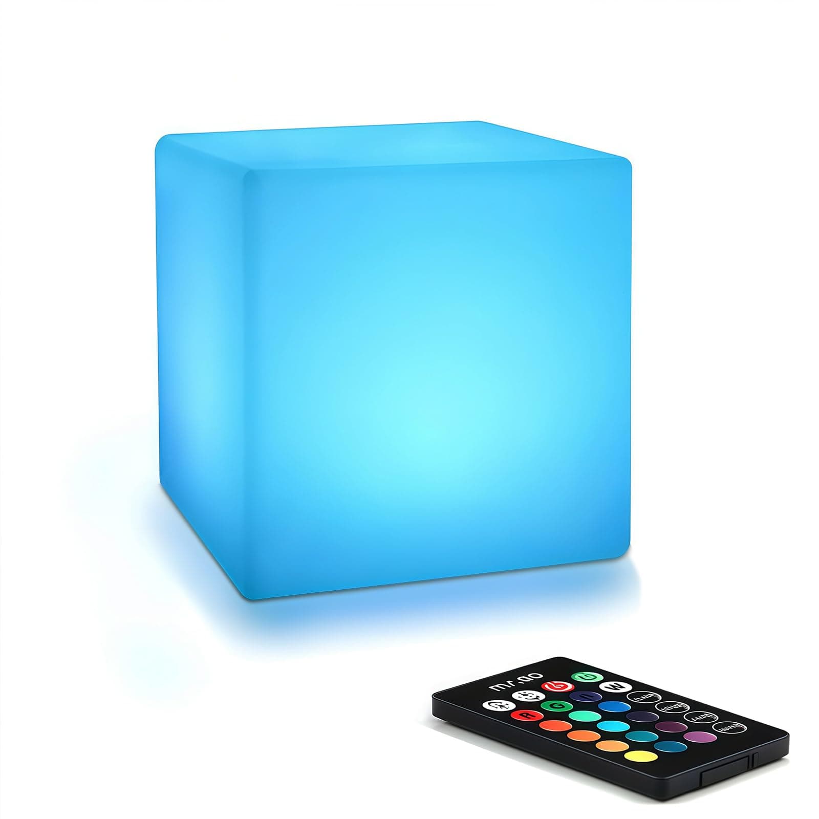 Mr.Go 10cm Dimmable LED Night Light Cube Lamp for Kids & Adult, 16 RGB Colors, 8 Level Dimming, CQ-C10, , 10*10*10cm