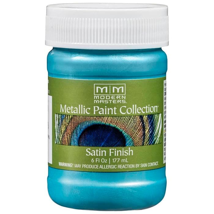 Modern Masters ME79106 Metallic Paint Collection, Satin Water-Based Decorative Metallic Paint, Glacier Blue, 6 Oz.