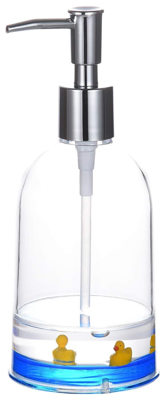 Locco Decor Acrylic Liquid 3D Floating Motion Bathroom Vanity Accessory Duck Soap Dispenser