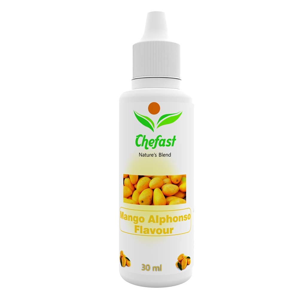 Chefast Mango Alphanso Flavour Baking Essence for Cake, Ice-Cream, Chocolates, Milkshakes- 30ML ( Use 2-3 Drops Essence for 250 Grm Cake)