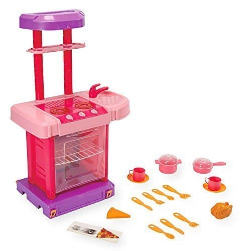 Just Like Home Foldable Kitchen Playset - Pink by Just Like Home